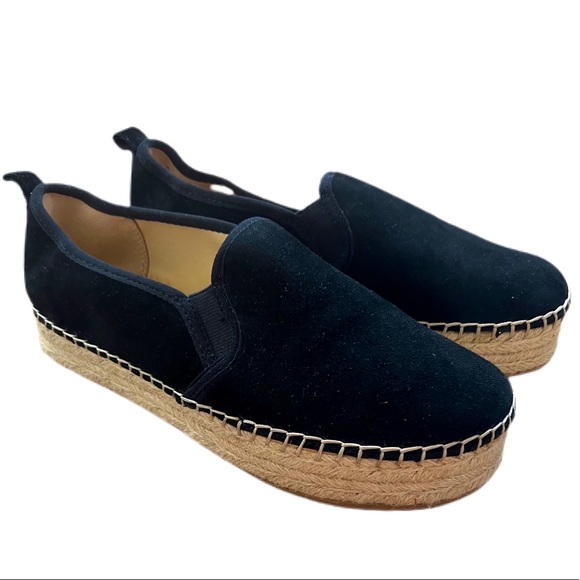 Sam Edelman Shoes - Sam Edelman Carrin Black Velvet Slip On Espadrilles Platform Shoes